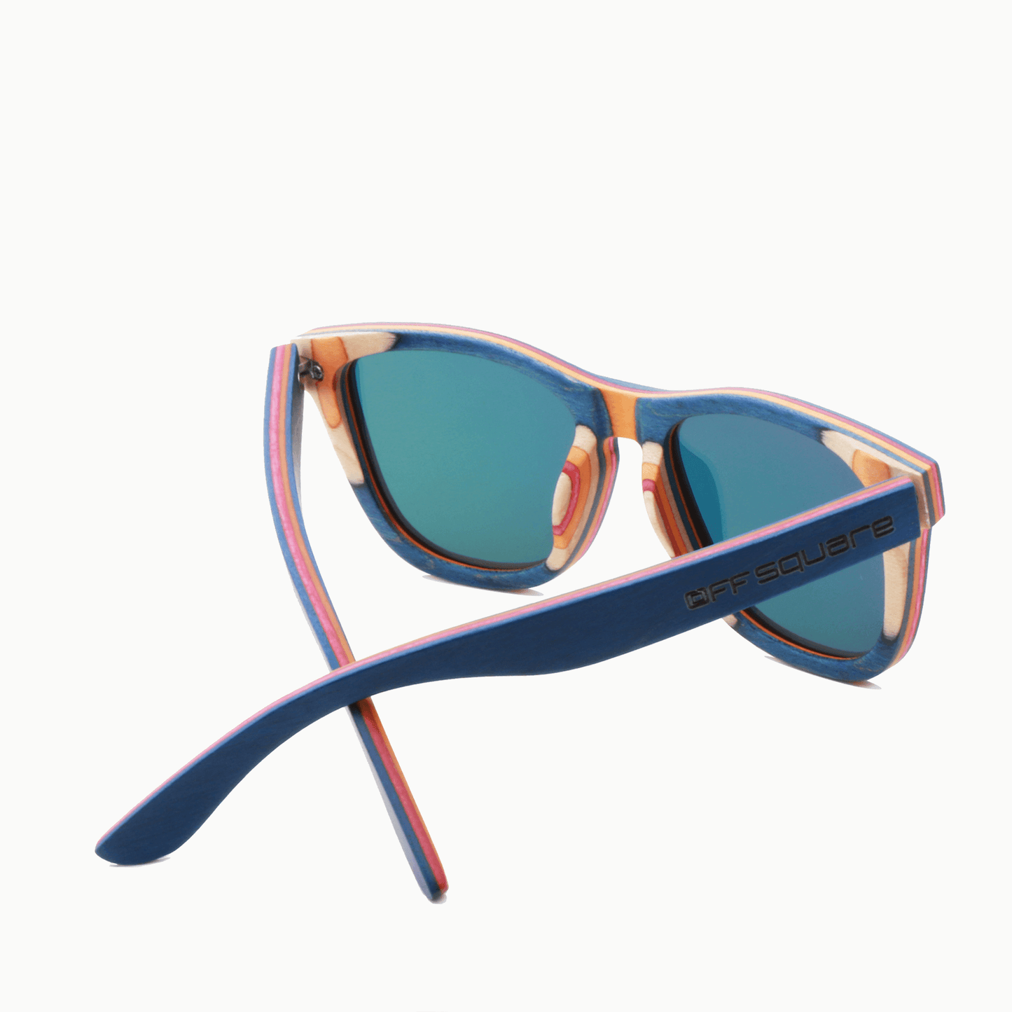 Clas Zonnebril Blauw met Oranje Glas - offsquareofficial