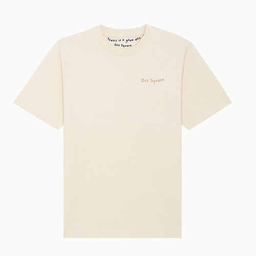 T-Shirt mit Off Square Logo Dontbe Natural Raw