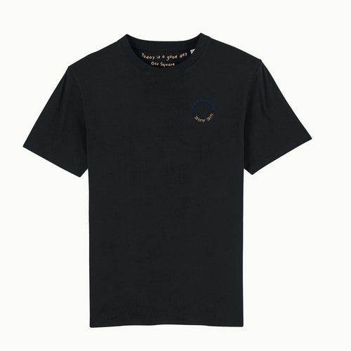 Kurzärmliges T-Shirt mit Off Square Logo Offs Camel